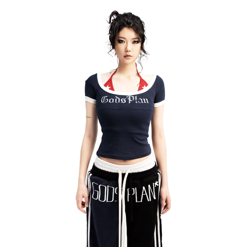 Godsplan*假两件吊带短袖