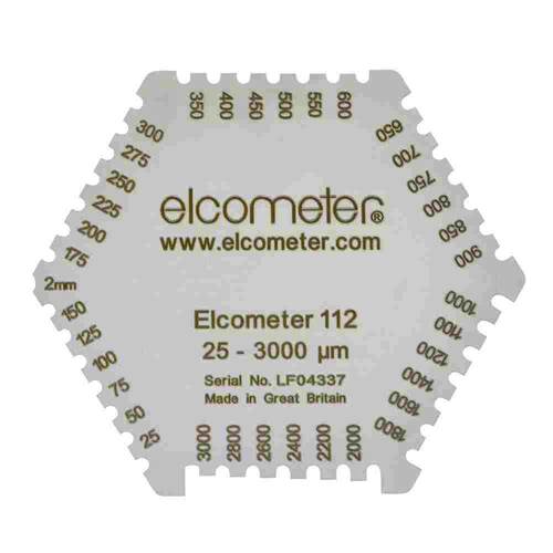 Elcometer112六角湿膜梳 易高B112-1B湿膜卡 膜厚梳 不锈钢湿膜规