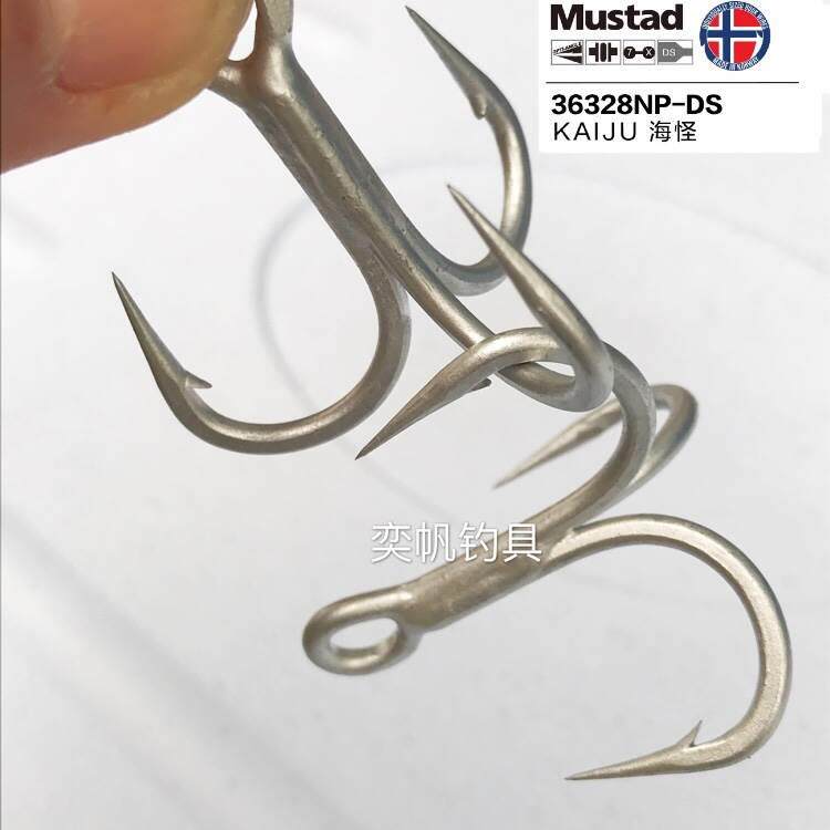 Mustad慕斯达挪威钩36328NP-DS KAIJU海怪三本钩路亚假饵钩三爪钩