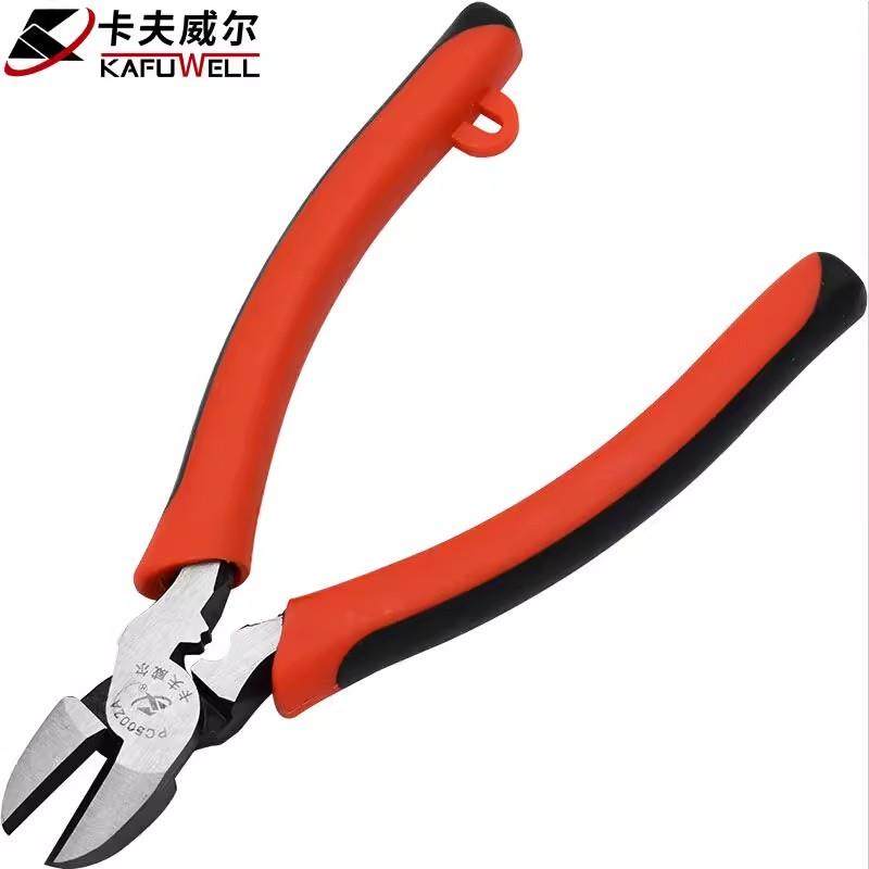 卡夫威尔 工业级日式省力斜嘴钳斜口钳斜咀钳偏口钳子6寸 PC5002A