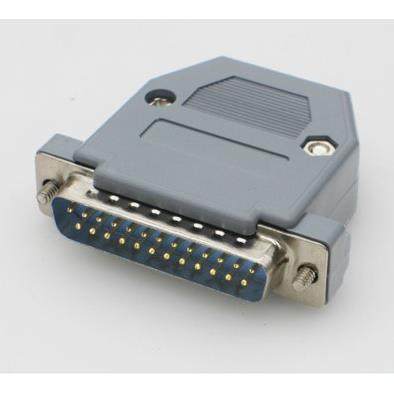 DB25公头 db25母头 实心车针镀金 2排25针插头并口头 塑料壳