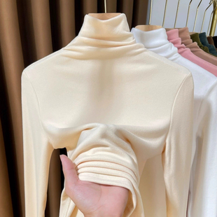 儿童双面德绒打底衫秋冬2025新款高领保暖内搭男童女童长袖上衣服