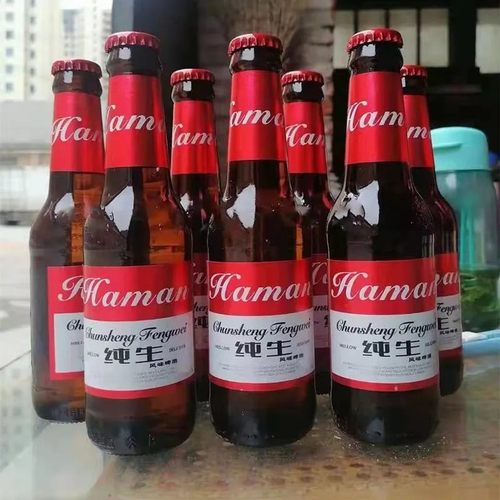 哈曼纯生啤酒24瓶整箱，酒吧酒馆ktv热销，聚会生日用酒