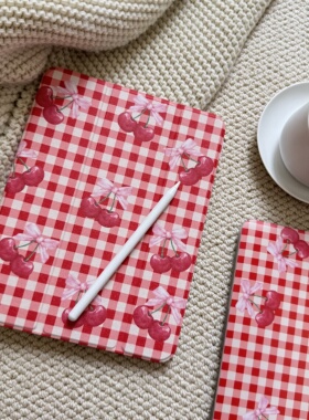 M[蝴蝶樱桃]IPAD保护壳 带笔槽平板电脑保护套/壳 苹果平板加厚亚克力保护壳 软边保护透明平板壳