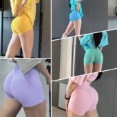 蜜桃臀女运动健身短裤 Impact系列提臀欧美瑜伽短裤 翘臀高腰紧身裤