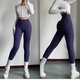 无尴尬线高弹力提臀运动训练裤 高腰收腹瑜伽裤 蜜桃显臀紧身健身裤