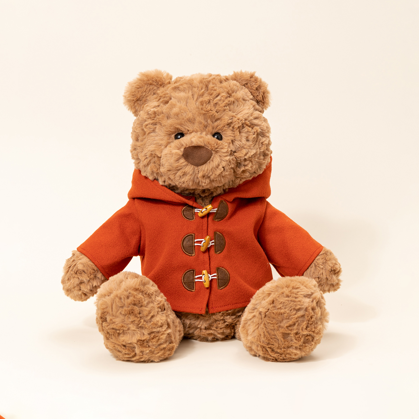 牛角扣大衣熊 可爱萌趣