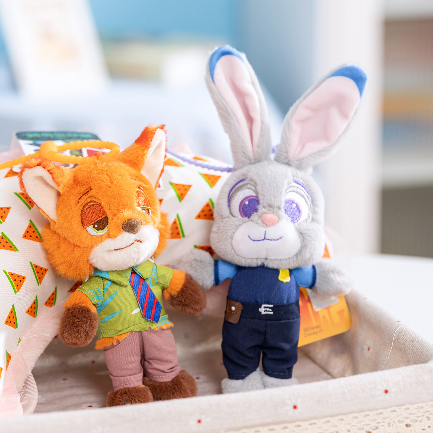 迪士尼正版疯狂动物城朱迪公仔背包挂件尼克毛绒玩偶挂饰生日礼物