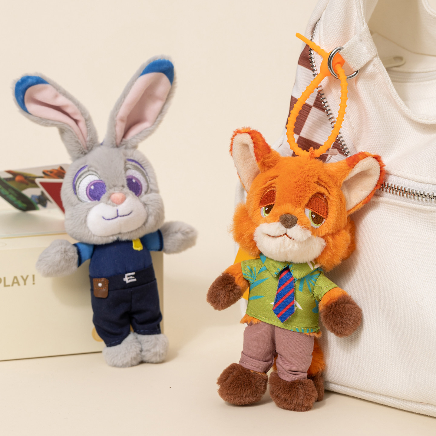 迪士尼正版疯狂动物城朱迪公仔背包挂件尼克毛绒玩偶挂饰生日礼物