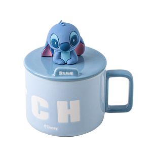 【会员优先购】迪士尼马克杯带盖勺情侣陶瓷杯子女生可爱家用