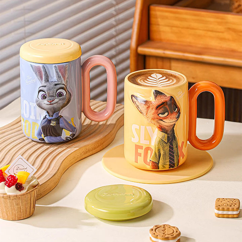 迪士尼疯狂动物城卡通马克杯咖啡陶瓷喝水杯办公室家用年会礼品,餐饮具,马克杯,淘宝优惠券,粉丝福利购,淘宝优惠卷