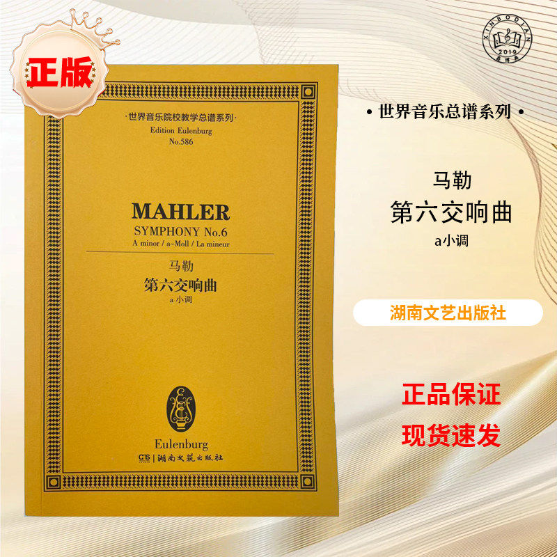 【正版】马勒第六交响曲a小调 世界音乐院校教学总谱系列 湖南文艺出版社