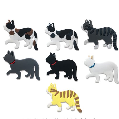 创意冰箱贴挂钩 小猫冰箱贴挂钩 行走猫