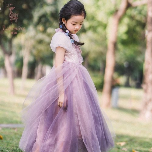 鹿谧乐佩公主裙女孩生日演出礼服