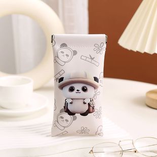 卡通眼镜袋女墨镜太阳镜眼镜收纳盒男抗压便携弹片自动闭合收纳包