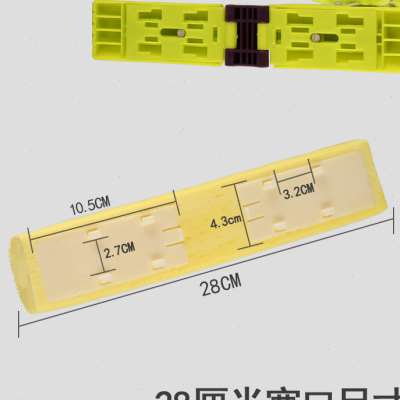 斯可馨2个装对折胶棉拖把头对折海绵拖把头替换宽口吸水海棉胶棉