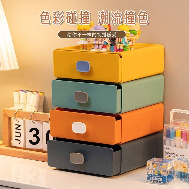 ins风桌面收纳盒化妆品置物架办公室书桌上学生宿舍神器储物小柜,收纳整理,桌面收纳盒,淘宝优惠券,粉丝福利购,淘宝优惠卷