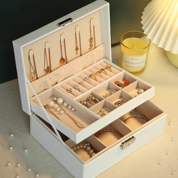 新款大收纳盒双层首饰多规格收纳化妆品家用宿舍防尘多功能,饰品/流行首饰/时尚饰品新,首饰盒,淘宝优惠券,粉丝福利购,淘宝优惠卷