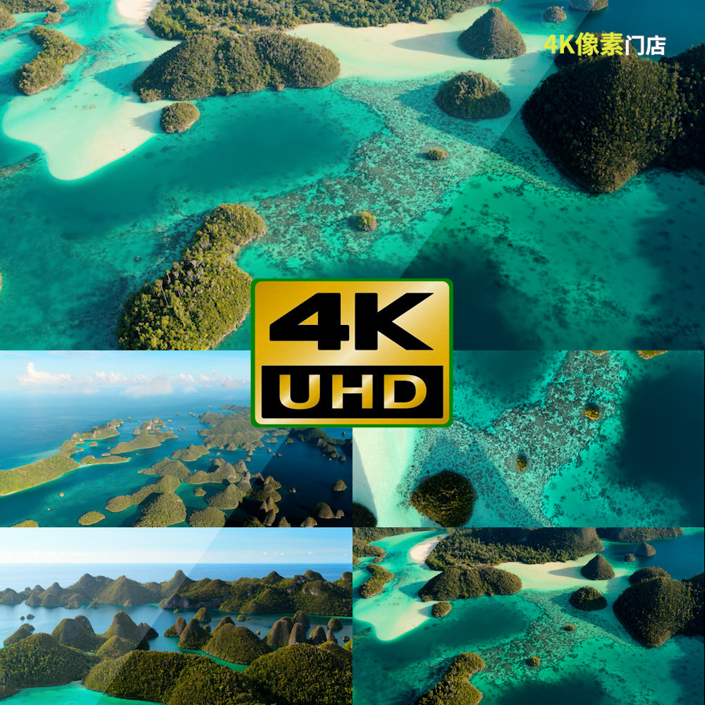 54-4k视频素材-岛屿美丽的南海岛礁海岛岛屿云海西沙南沙群岛