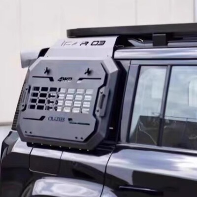 icar03侧窗机甲网后窗置物架改装