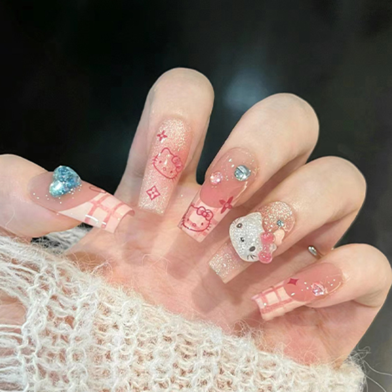 猫咪甜美杏仁甲贴片20