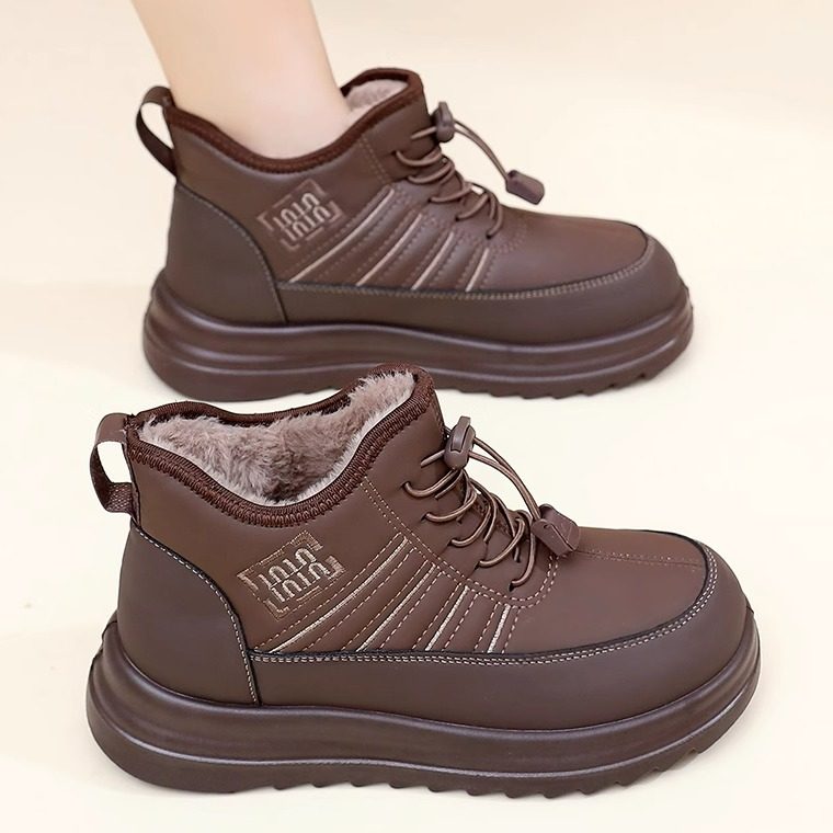 2025冬季新款老北京棉鞋女加绒加厚雪地靴保暖防滑一脚蹬短筒棉靴,女鞋,时尚雪地靴,淘宝优惠券,粉丝福利购,淘宝优惠卷