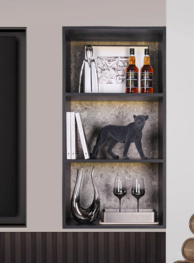 样板间现代风轻奢客厅展示摆件