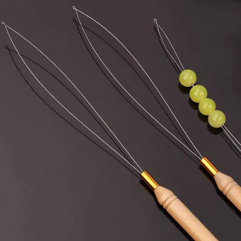 手工diy缝纫木柄钩针耐用串珠器