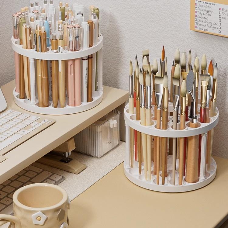 多功能收纳架美术生笔架油画笔多孔收纳笔筒绘画工具桌面化妆刷
