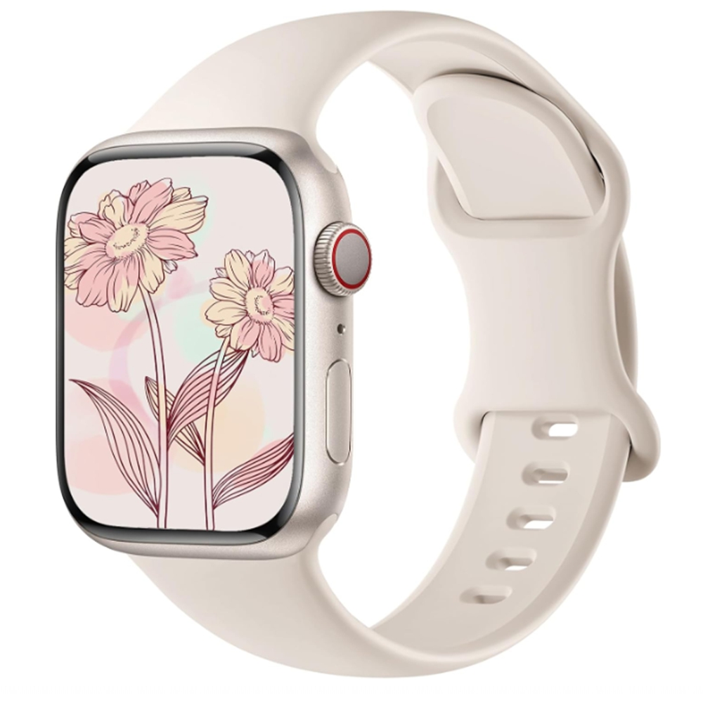 星光色表带适用apple watch S10 9运动苹果876543se硅胶表带