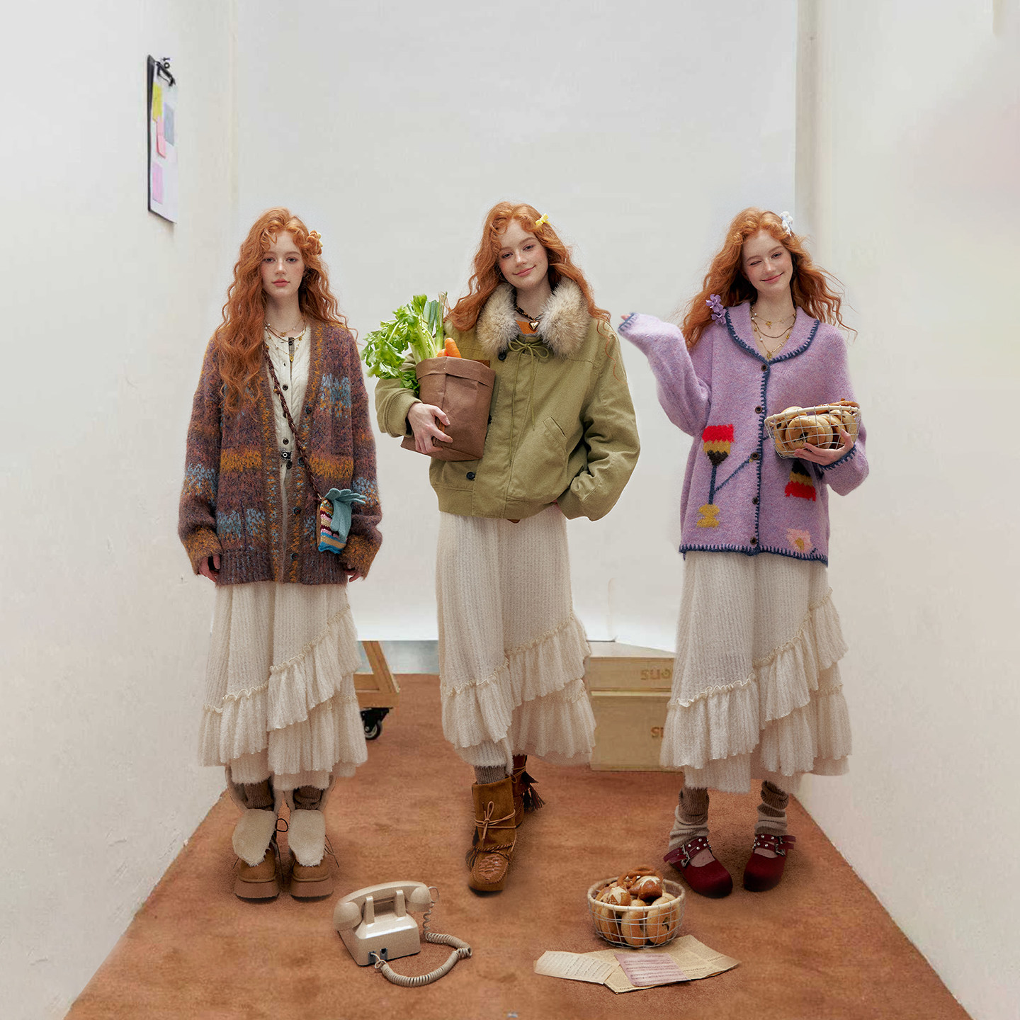 【所有女生的衣橱直播间】IHDXD毛领夹克/彩虹开衫/提花开衫/半裙