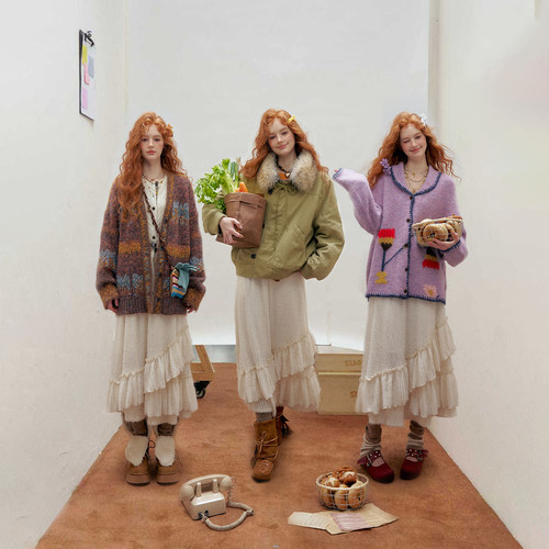 【所有女生的衣橱直播间】IHDXD毛领夹克/彩虹开衫/提花开衫/半裙