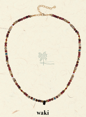 waki 富士芭菲 Fuji Parfait 天然石海岛度假感手工串珠项链