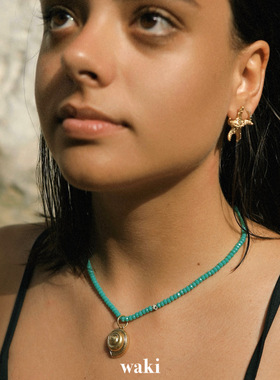 waki 马耳他之夏 Malta Summertime 薄荷色系海螺吊坠串珠项链