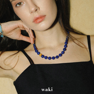 waki 夏威夷星空 Hawaiian night 青金石神秘感手工串珠项链