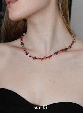 waki 野莓日记 Wild Berry Diary 天然石头串珠项链