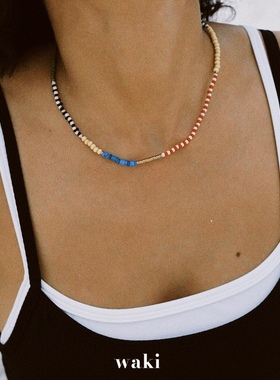 小众设计串珠项链waki