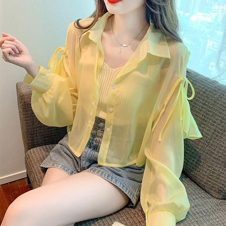 超仙洋气短款防晒衣女外穿新款2024夏季薄款衬衫宽松百搭上衣美观