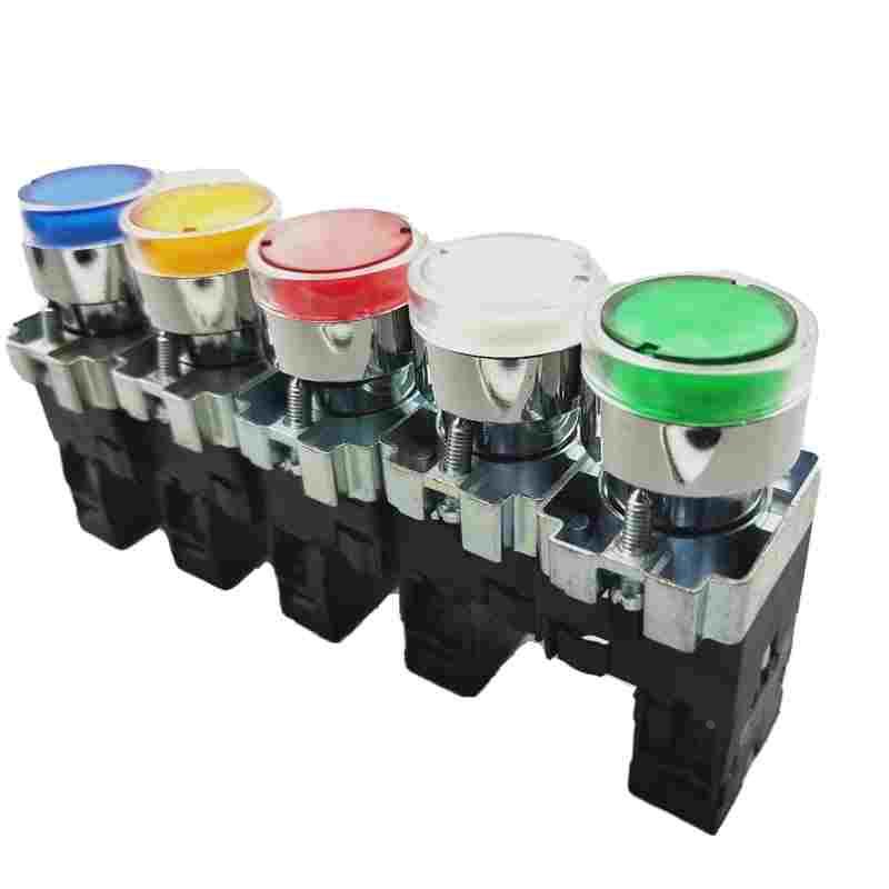 22mm自复位点动带灯按钮开关XB2-BW3361C BW33B1C BW33M1C BW3462