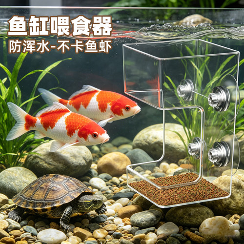 鱼缸吸盘自动投喂器防浑水喂食管