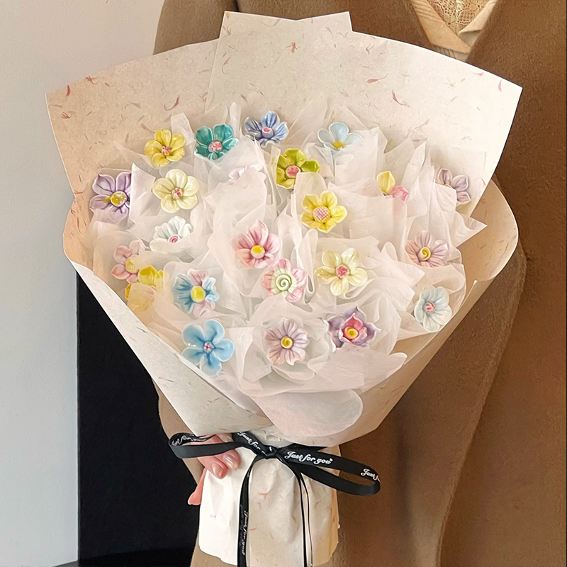 成品景德镇陶瓷花束礼物生日礼物女生送闺蜜创意圣诞节礼物送女友