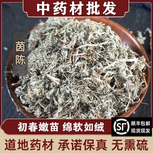 茵陈中草药材野生三月绵茵陈蒿茶绵白蒿泡水新货正品干货无硫500g