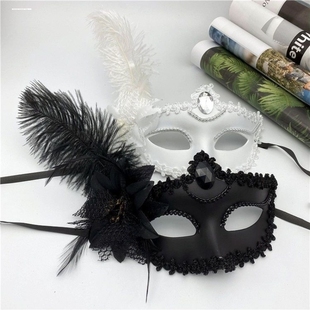 直播不露脸面具儿童女孩化妆舞会蕾丝面罩半脸公主成人全脸高颜值