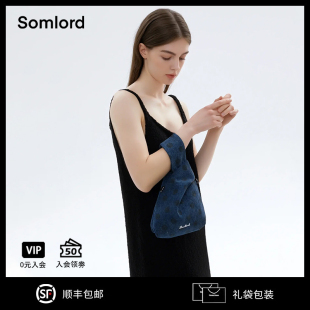 somlord手提包包小众原创设计新款 零钱斜挎牛仔手腕包女小包通勤