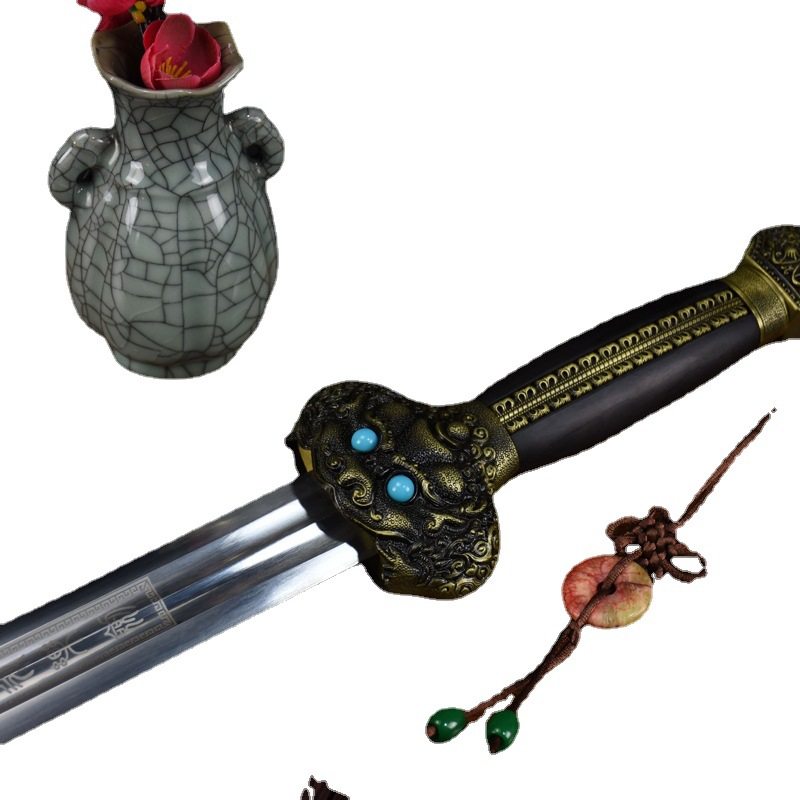 龙泉市刀剑工艺收藏品乌木高锰钢一体宝剑手工永乐春秋长剑未开刃,金属材料及制品,其他金属制品,淘宝优惠券,粉丝福利购,淘宝优惠卷
