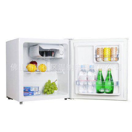 千品居外贸跨境雪糕冰箱小型升全带锁110V冰箱冷冻单门50酒店冷藏