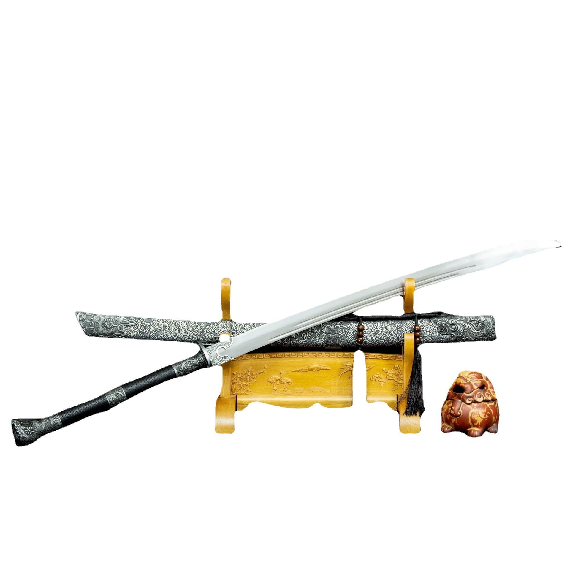 龙泉市刀剑高锰钢传统宝剑一体牛尾康熙战刀影视绣春刀收藏未开刃,金属材料及制品,其他金属制品,淘宝优惠券,粉丝福利购,淘宝优惠卷