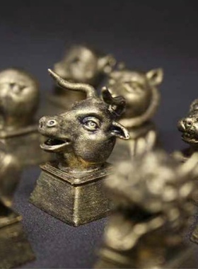 圆明园十二生肖12兽首古铜色键帽个性客制化键帽送礼