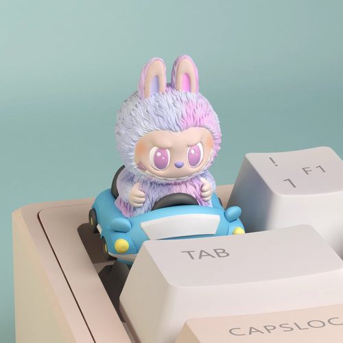 拉布布小车键帽Labubu周边键帽泡泡玛特机械键盘树脂键帽ESC按键