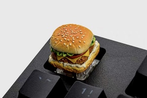 汉堡薯条键帽客制化机械键盘创意键帽美食键帽美式键帽3D立体键帽